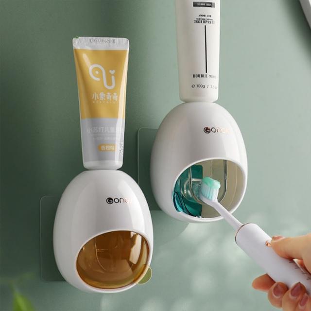 【UMAY】抗菌擠牙膏器 自動擠牙膏器(牙膏架 牙膏收納 擠牙膏 浴室)
