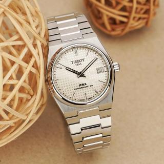 【TISSOT 天梭】PRX系列 70年代復刻機械女錶-白/35mm 618年中慶 推薦(T1372071111100)-momo購物網 ...