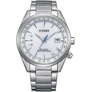 【CITIZEN 星辰】官方授權C1 亞洲限定 光動能電波萬年曆手錶-43mm-贈高檔6入收藏盒(CB0270-87A)