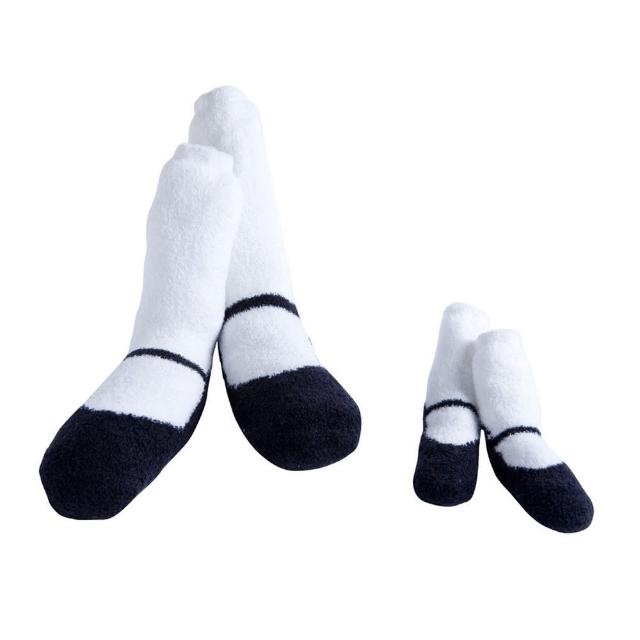 【Jazzy Toes】時尚造型棉襪/止滑襪/假鞋襪/嬰兒襪兩入組_親子毛巾襪(JT2-01)