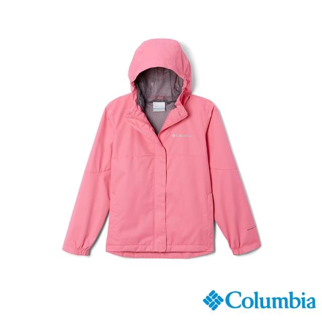 【Columbia 哥倫比亞】女童-Hikebound防水透氣外套-玫瑰粉(USG00830NP/HF)