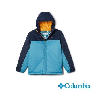 【Columbia 哥倫比亞】童款-Hikebound防水鋁點保暖填充外套-湖水藍(USB47650AQ/HF)