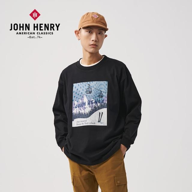 【JOHN HENRY】Go skiing長袖上衣-黑