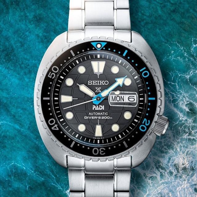 【SEIKO 精工】Prospex PADI 聯名200米潛水機械錶 送行動電源(SRPG19K1/4R36-06Z0I)