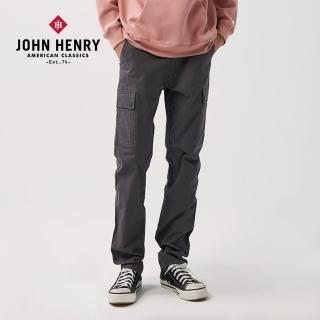 【JOHN HENRY】雙口袋造型長褲-灰