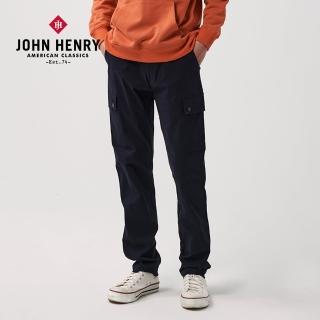 【JOHN HENRY】雙口袋造型長褲-深藍