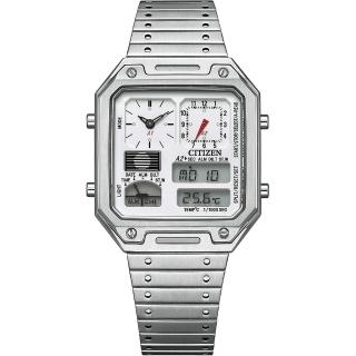 【CITIZEN 星辰】80年代復古設計 Thermo Sensor 手錶 指針/數位/溫度顯示(JG2120-65A)