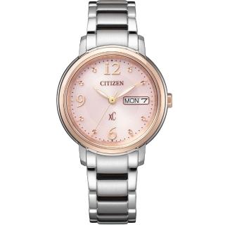 【CITIZEN 星辰】XC 廣告款光動能女錶 送行動電源 畢業禮物(EW2425-57W)