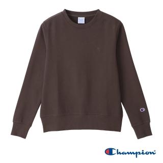【Champion】官方直營-經典款素色刺繡LOGO上衣-女(深褐色)