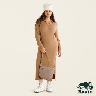 【Roots】Roots女裝-率性生活系列 POLO領洋裝(焦糖棕)