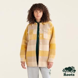 【Roots】Roots女裝-率性生活系列 羊毛襯衫外套(黃色)