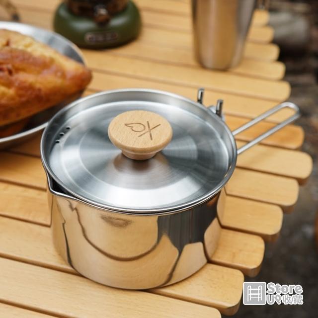 【Store up 收藏】頂級304不鏽鋼 戶外露營 攜帶式 水壺料理鍋(AD315)