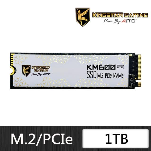 【AITC 艾格】KINGSMAN KM600UO_1TB M.2 PCIe SSD 固態硬碟(讀：2500M/寫：1800M)