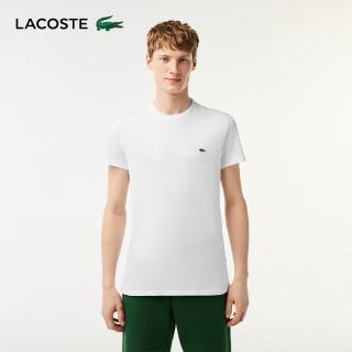 【LACOSTE】男裝-常規版型短袖Logo T恤(白色)