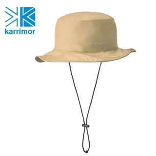 【Karrimor】日本製 原廠貨 中性 lpocketable rain hat 防水圓盤帽/運動/生活/旅行 米黃