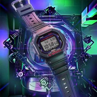 【CASIO 卡西歐】G-SHOCK 電競玩家 炫彩烤漆 藍芽手錶(DW-B5600AH-6)