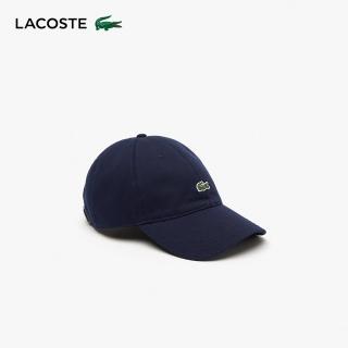 【LACOSTE】中性款-有機棉帆布帽(海軍藍)