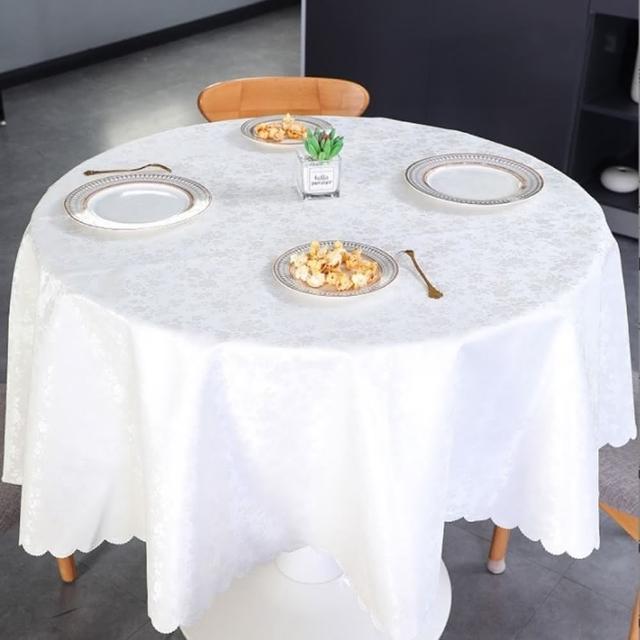 【JEN】PU防水防油防燙圓形桌布餐桌巾160cm(建議120cm內桌子使用/兩款可選)