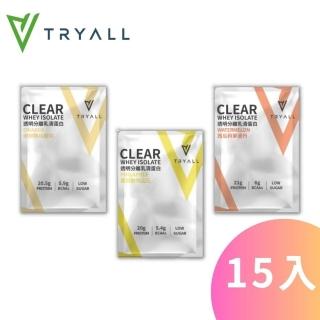 【TRYALL】透明分離乳清蛋白(綜合15入)