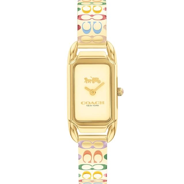 【COACH】Cadie 長方形C字錶帶女錶-17.5 x 28.5mm 母親節禮物(CO14504195)