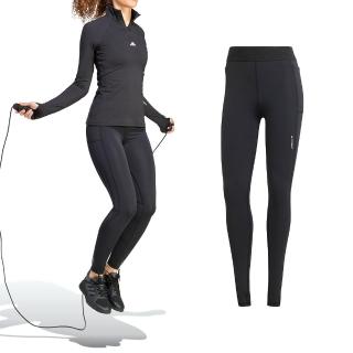 【adidas 愛迪達】女款 黑色 訓練 健身 運動褲 緊身褲 束褲 長褲 IA7164