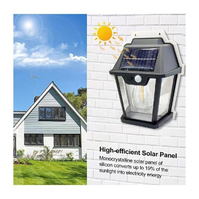 太陽能鎢絲暖光色調壁燈 HW999-2W型
