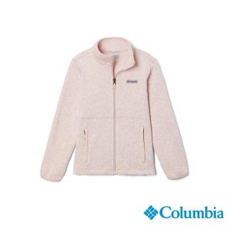 【Columbia 哥倫比亞】童款-Sweater Weather刷毛外套-淺粉色(UAY27970LK/HF)