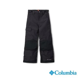【Columbia 哥倫比亞】童款-Bugaboo防水鋁點保暖雪褲-黑色(USY00330BK/HF)