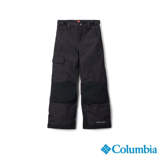 【Columbia 哥倫比亞】童款-Bugaboo防水鋁點保暖雪褲-黑色(USY00330BK/HF)
