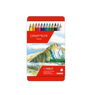 【CARAN dACHE 瑞士卡達】PABLO 專家級油性色鉛 12色 /盒 666.312