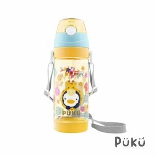 【PUKU藍色企鵝】動物萬花筒Tritan水壺550ml-芥茉黃