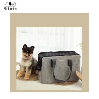 【韓國Ritoto】寵物外出單肩手提包 - 時尚炭灰(可斜背 可側背 寵物外出背包 寵物外出提袋)