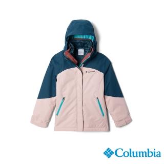 【Columbia 哥倫比亞】女童-Bugaboo防水鋁點保暖兩件式外套-淺粉色(UWG11200LK/HF)