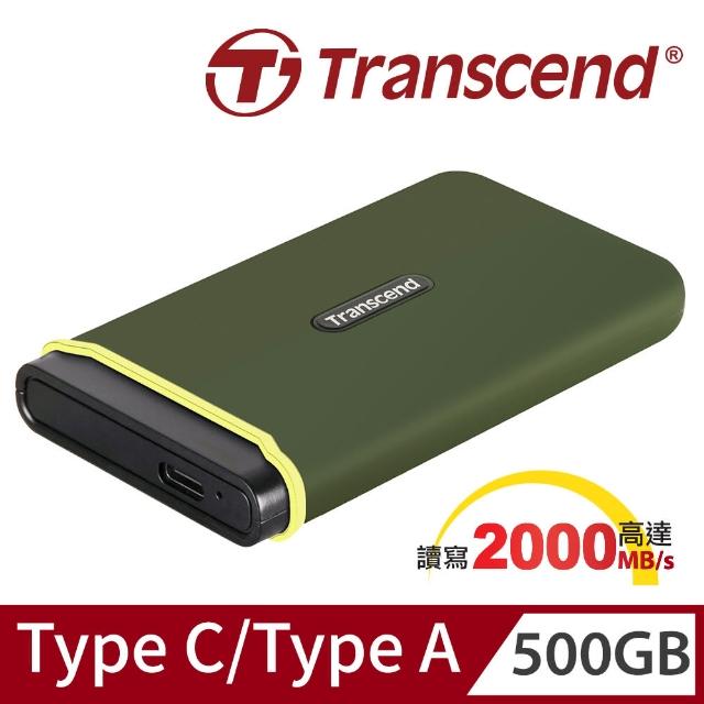 Transcend 創見】ESD380C 500GB USB3.2/Type C 雙介面外接SSD固態硬碟