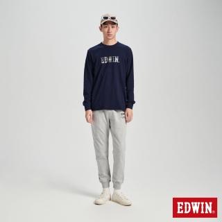 【EDWIN】男裝 石墨烯發熱薄長袖T恤(丈青色)