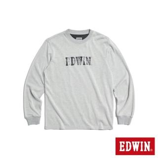 【EDWIN】男裝 石墨烯發熱薄長袖T恤(銀灰色)
