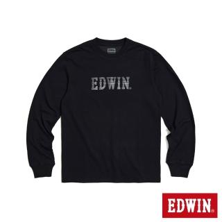 【EDWIN】男裝 石墨烯發熱薄長袖T恤(黑色)
