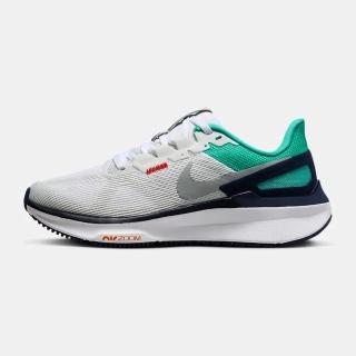 【NIKE 耐吉】AIR ZOOM STRUCTURE 25 女慢跑鞋 白綠藍(DJ7884102)