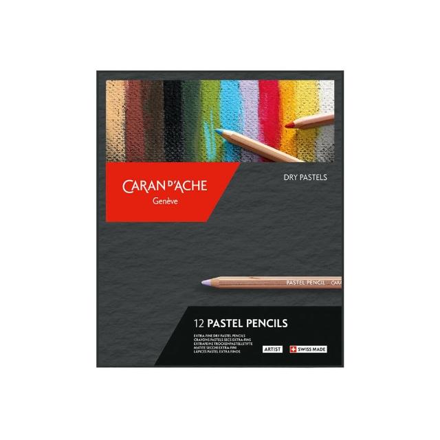 【CARAN dACHE 瑞士卡達】專家級粉彩鉛筆 12色 /盒 788.312