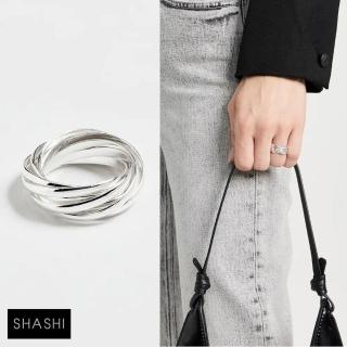 【SHASHI】紐約品牌 Super Vera 薇拉銀色九環戒 優雅百搭銀色戒指(多環戒)