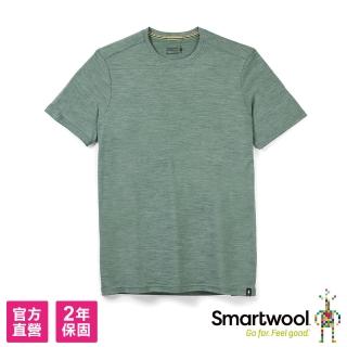 【SmartWool官方直營】男Merino Sport 150 短袖 鼠尾草綠(美麗諾羊毛衣 保暖衣 吸濕排汗 短袖上衣)
