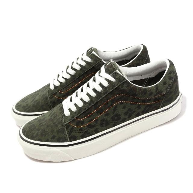 【VANS】休閒鞋Old Skool 36 DX 綠黑豹紋橘縫線男鞋女鞋Leopard