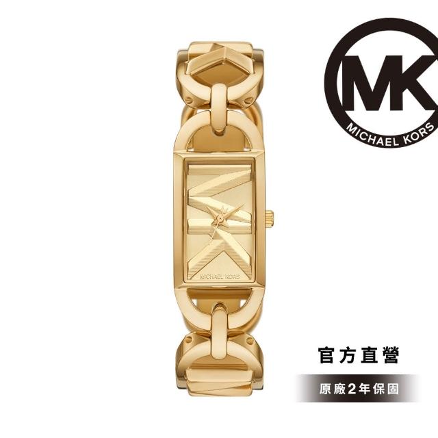 Michael Kors 官方直營】Mk Empire 浮誇金耀LOGO女錶金色不鏽鋼錶帶