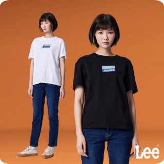 【Lee 官方旗艦】女裝 短袖T恤 / 胸前LEE貼布 共2色 男朋友版型 / 101+ 系列(LB302092K11 / LB302092K14)
