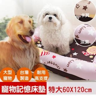 【奶油獅】搖滾星星 特大型寵物記憶床墊-25kg以上適用(台灣製造-2色可選)