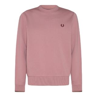 【FRED PERRY】男款 品牌刺繡LOGO 運動衫-粉色(M號、L號)