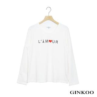 【GINKOO 俊克】LAMOUR字樣上衣