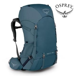 【Osprey】Renn 50 透氣網架式登山背包 女款 挑戰藍(健行背包 徙步旅行 登山後背包)