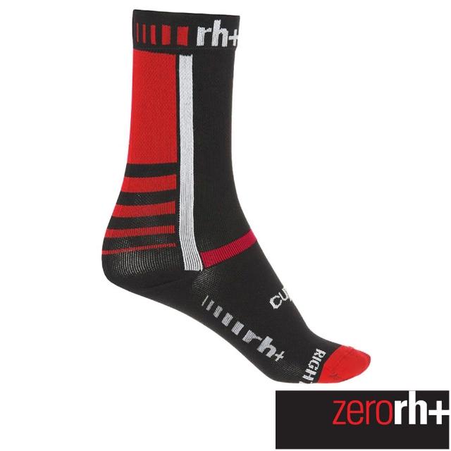 【ZeroRH+】義大利 Cupron 高筒運動襪 20cm(黑/紅 ECX9077_931)