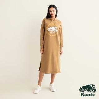 【Roots】Roots 女裝- 戶外探險家系列 連帽長洋裝(焦糖棕)